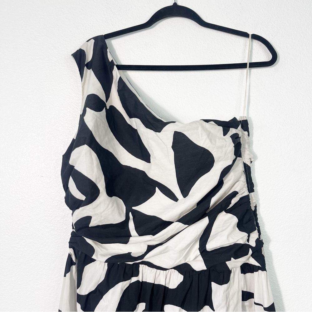 Abercrombie & Fitch Fiore One-Shoulder Maxi Dress High Slit Side Cutout XL NEW - Picture 4 of 10